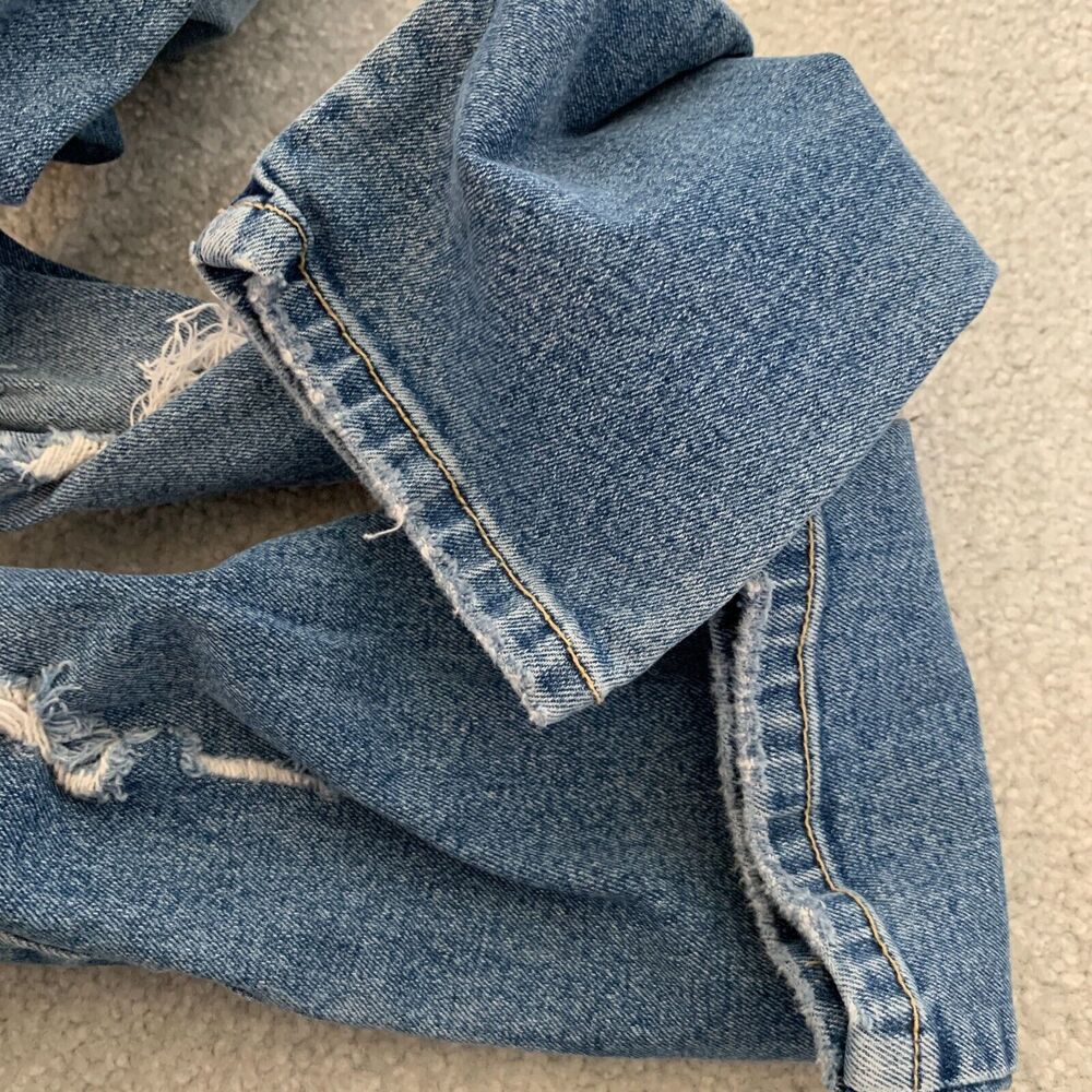 Cello Jeans High‎ Rise Distressed Holes Straight Denim Jeans Women's Size 1 / 25 - Picture 12 of 12